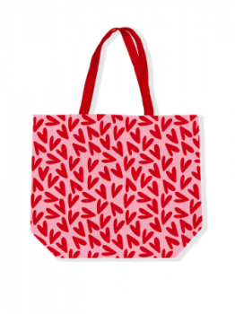 Canvas Tas Lovely Hearts
