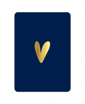 Kaart Hart Donkerblauw