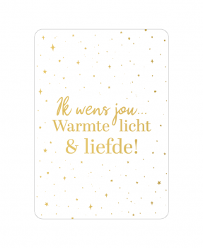 Kaart Ik wens jou Warmte licht & Liefde