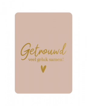 Kaart Getrouwd veel geluk samen
