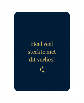 Kaart Heel veel sterkte met dit verlies