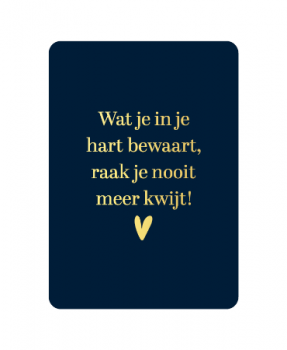 Kaart Wat je in je hart bewaart,