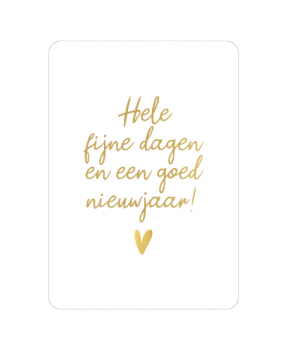 Kaart Hele fijne dagen en een goed nieuwjaar