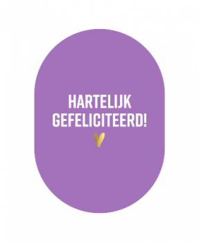 Kaart Ovaal Hartelijk Gefeliciteerd