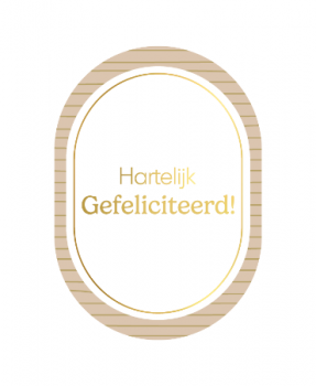 Kaart Ovaal Hartelijk Gefeliciteerd!