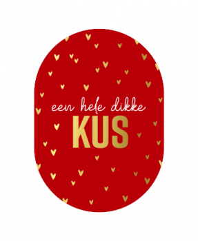 Kaart Ovaal een hele dikke KUS