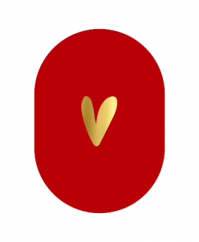 Kaart Ovaal Hart Rood