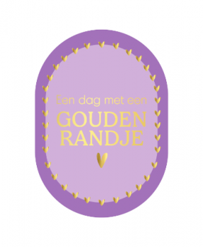 Kaart Ovaal Een dag met een gouden randje