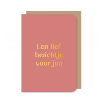 Dubbele kaart met envelop Een lief berichtje voor jou