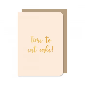 Dubbel kaart met envelop Time to eat cake!