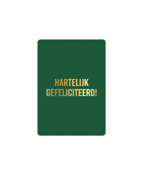 Minikaartje Hartelijk Gefeliciteerd!