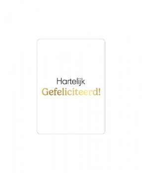 Minikaartje Hartelijk Gefeliciteerd