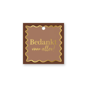 Cadeaulabel Bedankt voor alles!