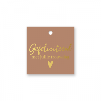 Cadeaulabel Gefeliciteerd met jullie trouwdag