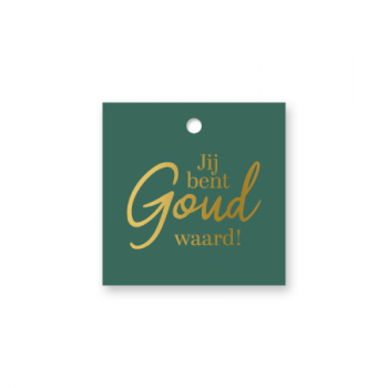 Cadeaulabel Jij bent Goud waard