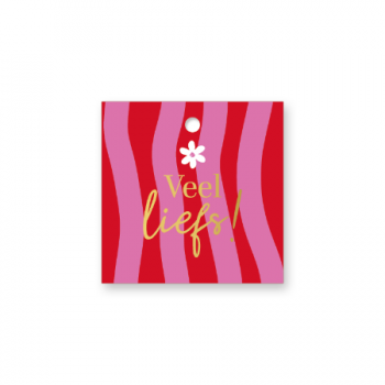 Cadeaulabel Veel liefs!