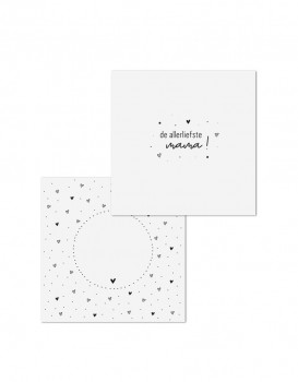 Dubbele kaart met envelop De allerliefste mama