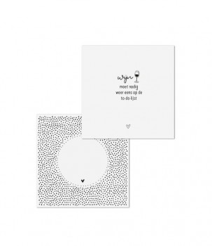 Dubbele kaart met envelop Wijn moet nodig....