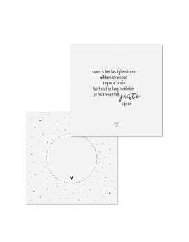 Dubbele kaart met envelop Het juiste spoor