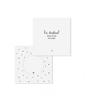 Dubbele kaart met envelop He leukerd kom je in mijn hart wonen