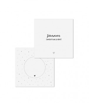 Dubbele kaart met envelop Zomaar omdat ik aan je denk
