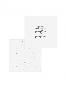 Dubbele kaart met envelop Proesten en proosten