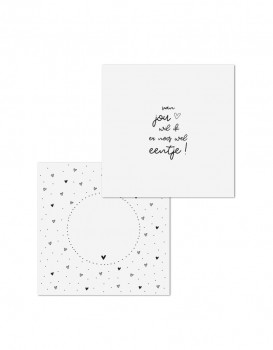 Dubbele kaart met envelop Van jou wil ik er nog wel eentje