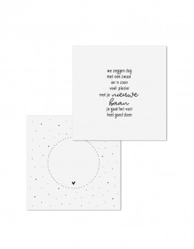 Dubbele kaart met envelop Nieuwe Baan