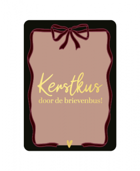 Kaart Kerstkus door de brievenbus