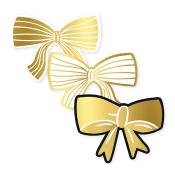 Stickers Strikjes Goud/Wit