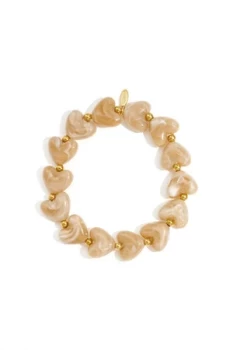 Armband Hartjes Zand/Beige